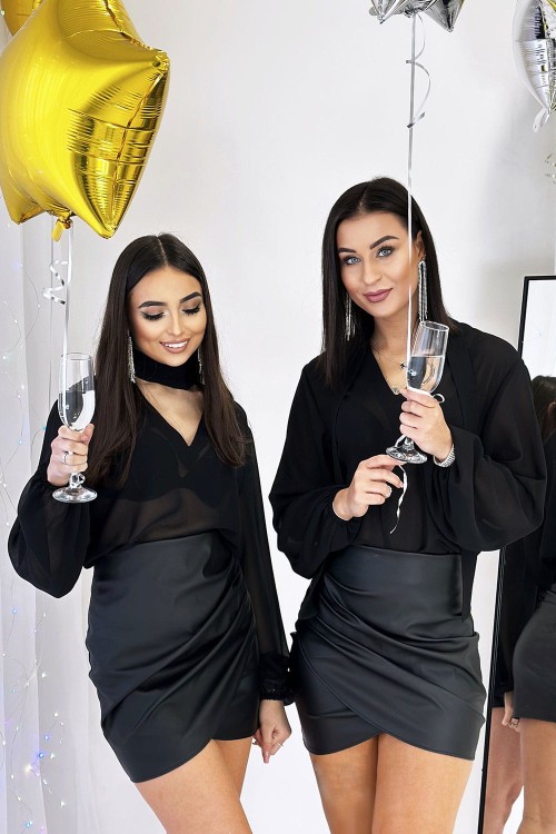 Szyfonowa prześwitująca bluzka Miley-4 1741  | 1181-XS/S