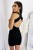 Welurowa mini z odkrytymi plecami Love-1 1746  | 1186-XS/S