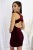 Welurowa mini z odkrytymi plecami Love-1 1747  | 1187-XS/S