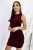 Welurowa mini z odkrytymi plecami Love-2 1747  | 1187-XS/S