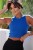 Krótki kobaltowy top Lucie-3 2329  | 1292-S