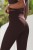 Czekoladowe elastyczne legginsy push-up Wish-1 2411  | 1305-34