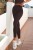 Czekoladowe elastyczne legginsy push-up Wish-2 2411  | 1305-34