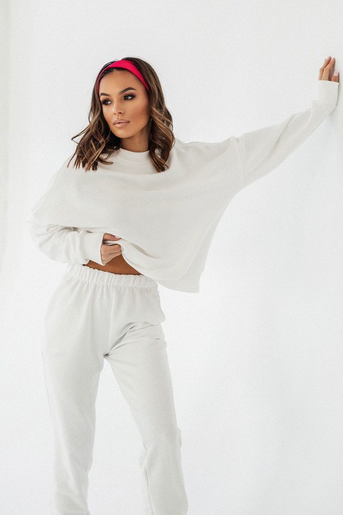 Śmietankowa bluza oversize Morelli-2 3241  | 1242-XS/S