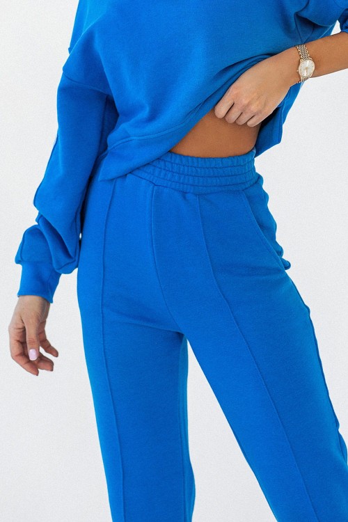 Niebieskie spodnie dresowe z przeszyciami Lamia-3 3253  | 1227-XS/S
