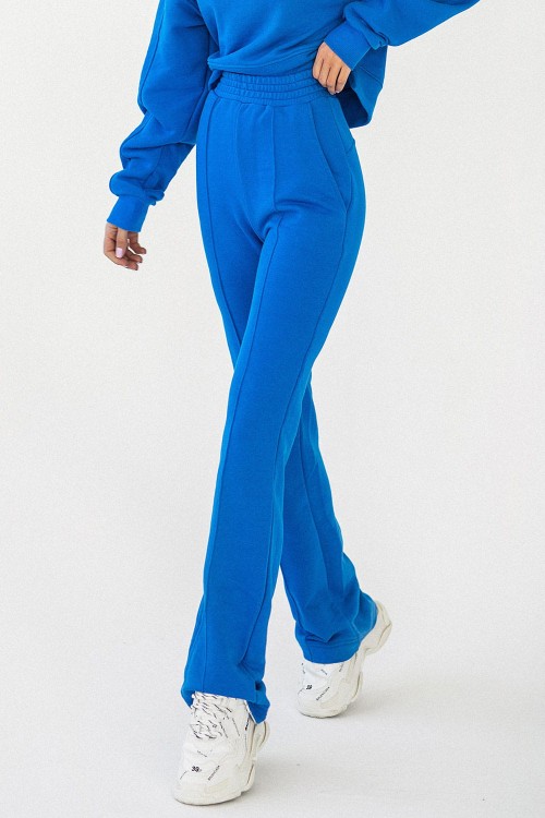 Niebieskie spodnie dresowe z przeszyciami Lamia-4 3253  | 1227-XS/S