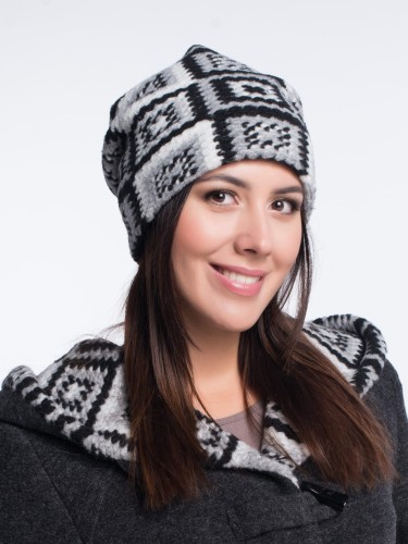 Maleni czapka Fantasy biało czarny wzór 1.jpg