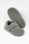 Pantofle Wełniane Pełne z Irchą Szare
