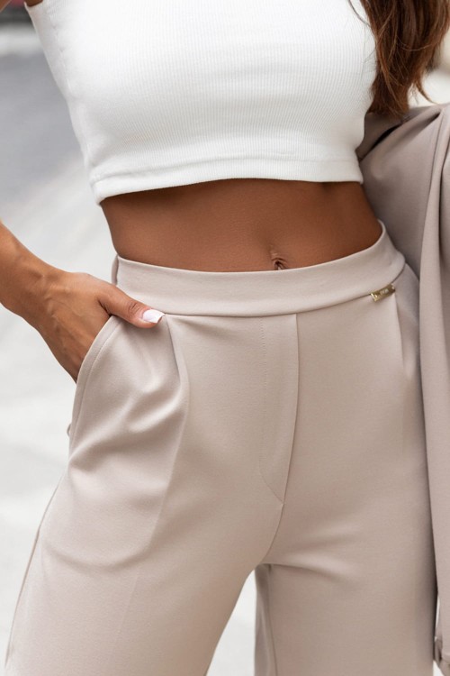 Spodnie Jinny z prostymi nogawkami w kant-4 3418  | 1327-XS/S