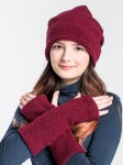 Czapka wełniana Fantazja WINTER bordo