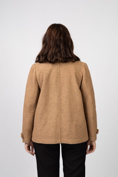 Maleni wełniana kurtka damska Porto – 100% wełna w kolorze camel 4.jpg
