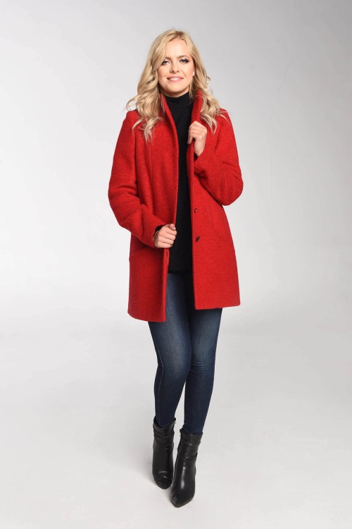 Maleni Kurtka wełniana Vera czerwona