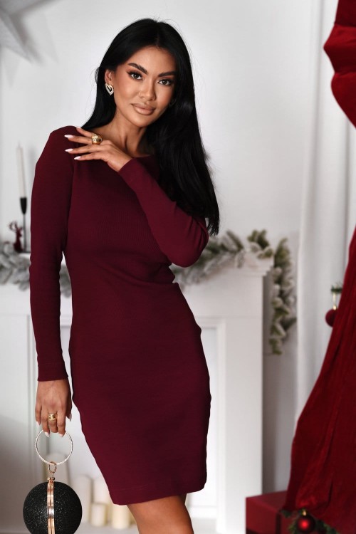 Elastyczna sukienka w prążek NOLIA-6 4334  | 1509-S