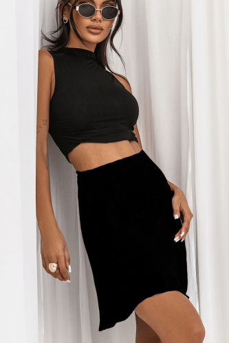 Czarna mini spódnica LISSE-1 4345  | 1477-S