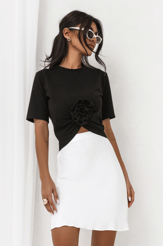 Kremowa mini spódnica LISSE-1 4347  | 1483-S