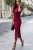 Bordowa sukienka LEAH-1 4373  | 1354-34