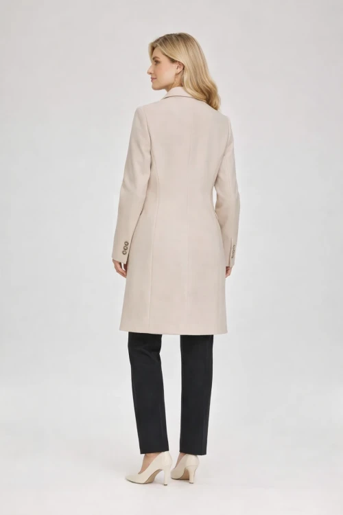 elegancki plaszcz damski megi bezowy tyl maleni