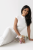 elegancka kremowa sukienka midi madeline dopasowana maleni
