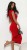 Czerwona dopasowana sukienka midi MADELINE-1 4476  | 1536-S