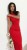 Czerwona dopasowana sukienka midi MADELINE-2 4476  | 1536-S