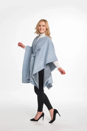 Maleni poncho Emerald błękitne