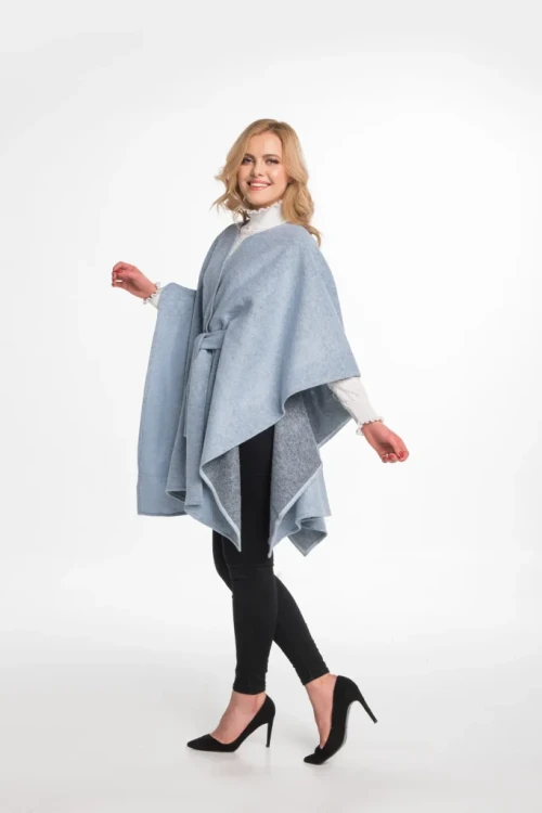 Maleni poncho Emerald błękitne