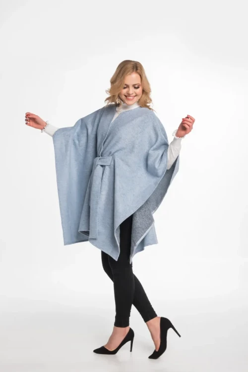 Maleni poncho Emerald błękitne