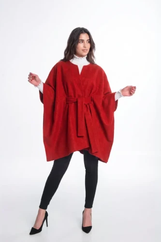 Maleni poncho emerald czerwone