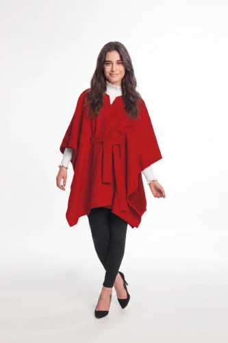 Maleni poncho emerald czerwone