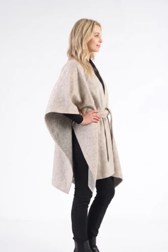 Maleni poncho Emerald beżowe