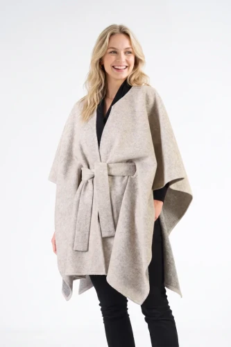 Maleni poncho Emerald beżowe