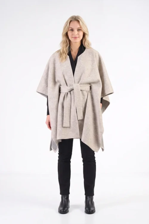 Maleni poncho Emerald beżowe