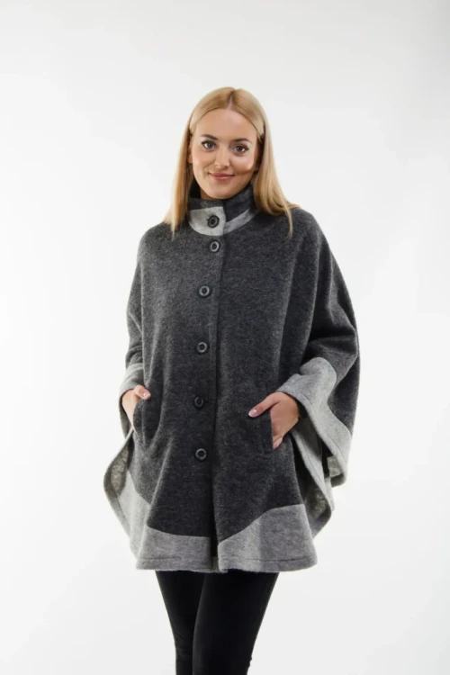 Maleni poncho Irma grafit