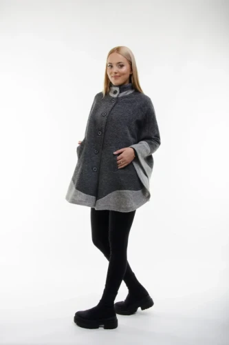 Maleni poncho Irma grafit