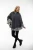 Maleni poncho Irma grafit