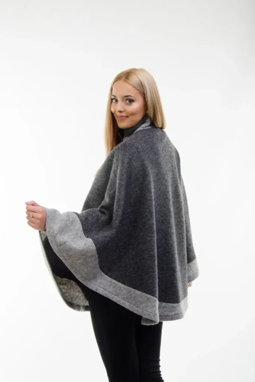 Maleni poncho Irma grafit