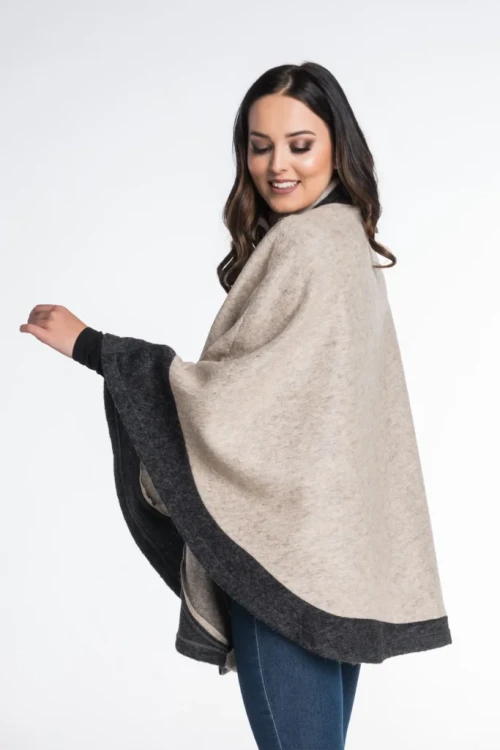 Maleni poncho Irma beżowe