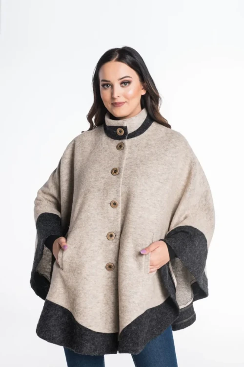 Maleni poncho Irma beżowe