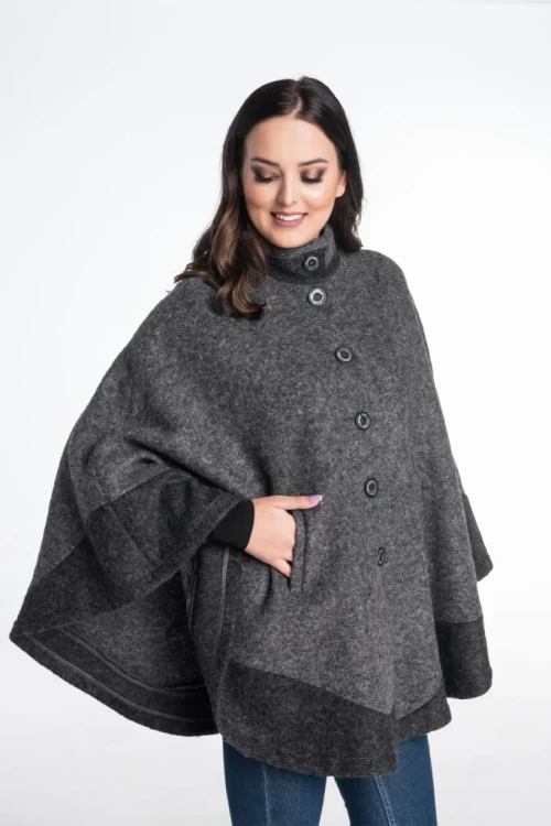 Maleni poncho szare