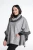 Szare ponczo damskie oversize z 100% wełny – Greta Maleni (1).webp
