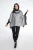 Szare ponczo damskie oversize z 100% wełny – Greta Maleni (2).webp
