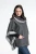 Grafitowe ponczo damskie oversize z 100% wełny – Greta Maleni (1).webp